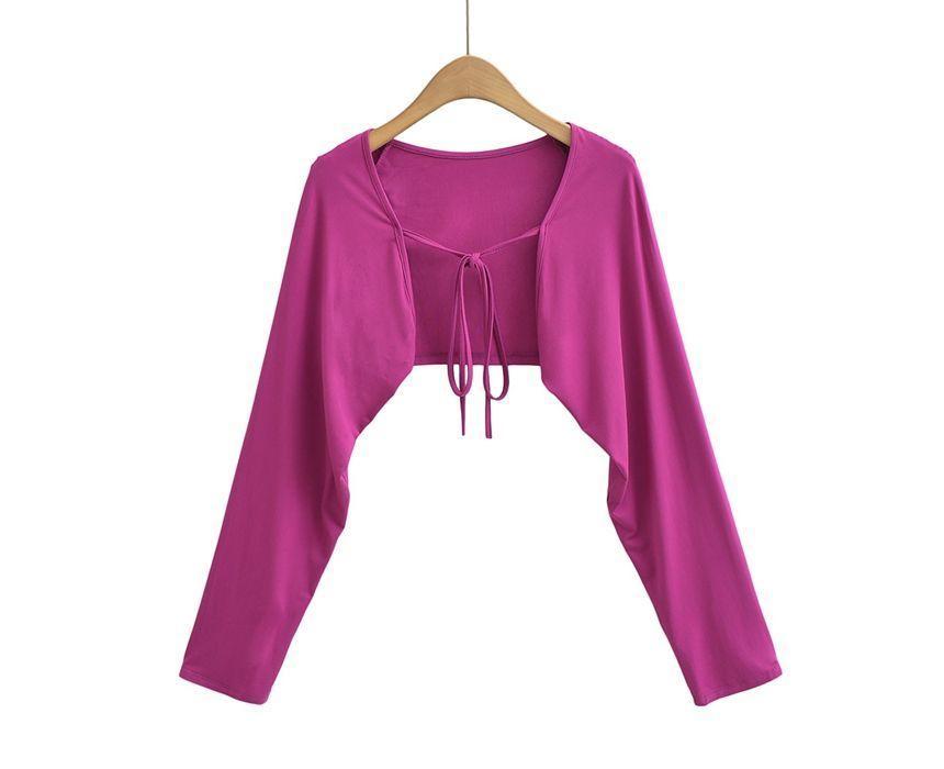 Plain Tie Front Bolero Product Image