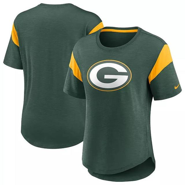 Womens Nike Heathered Bay Packers Primary Logo Slub Fashion Top Product Image