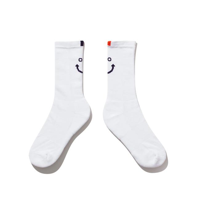 The Women's Line Smile Sock - White Female Product Image