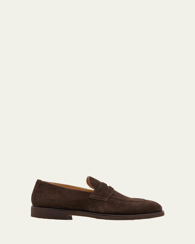 Mens Flex-Sole Suede Penny Loafers Product Image