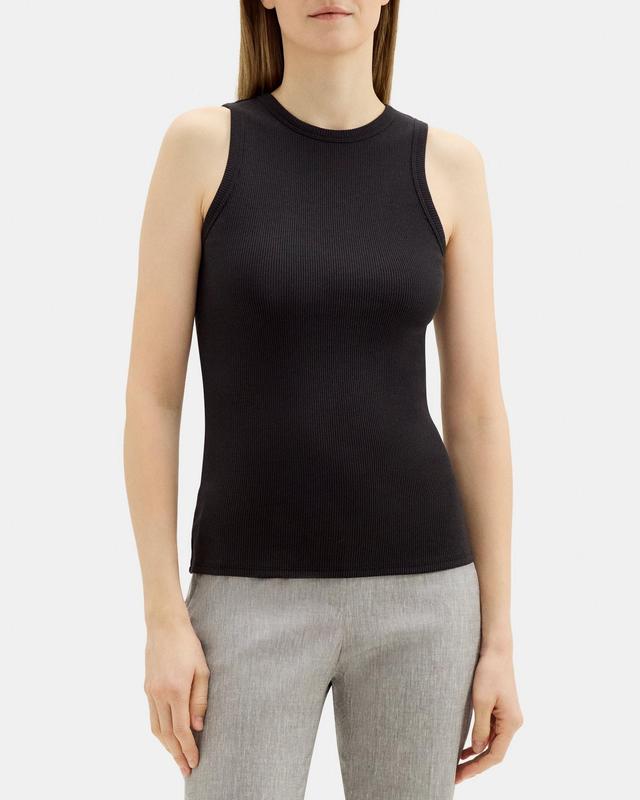 Fitted Tank in Ribbed Modal Cotton Product Image