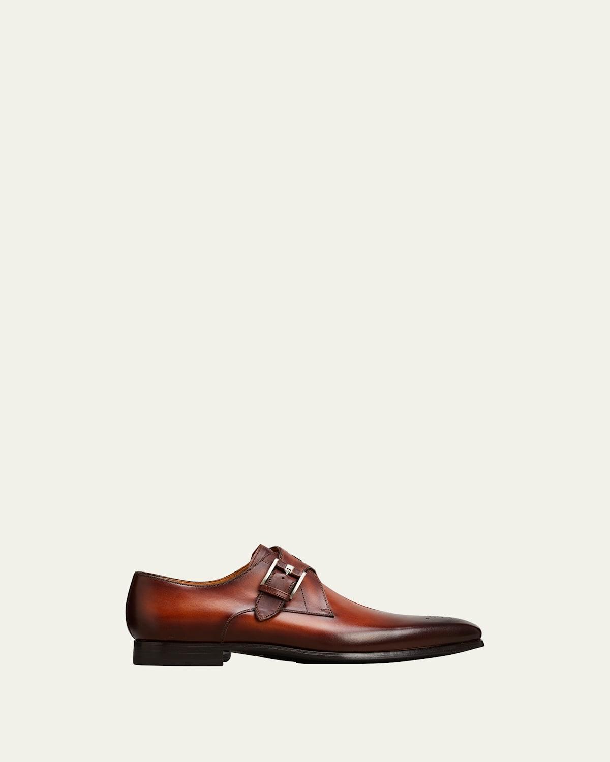 Mens Carrie Monk-Strap Leather Dress Shoes Product Image