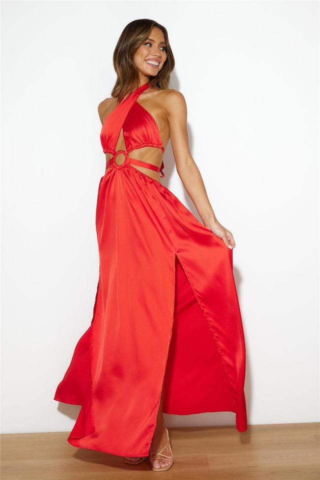 No Cares Midi Dress Red Product Image