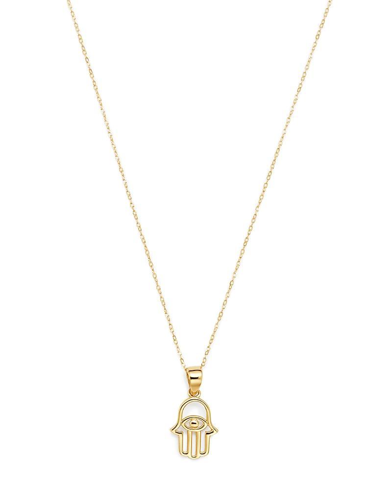 Moon & Meadow Hamsa Hand Pendant Necklace in 14K Yellow Gold, 16 - 100% Exclusive Product Image