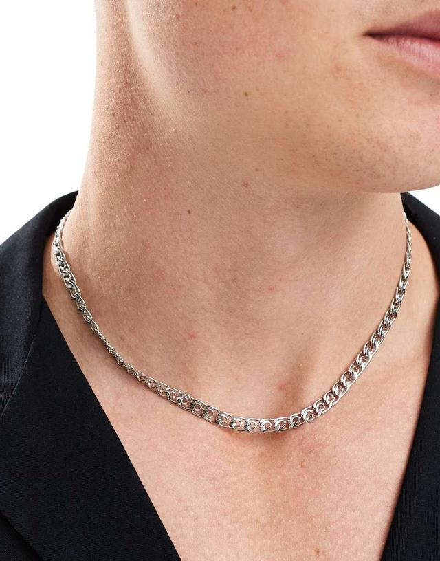 Icon Brand stainless steel scroll chain necklace in silver Product Image