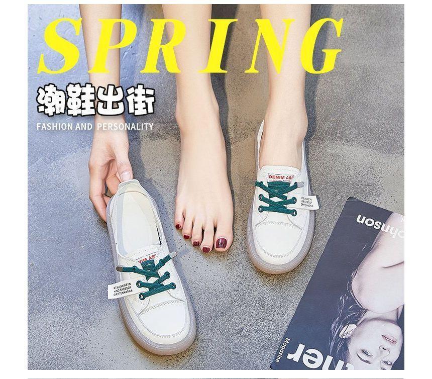 Lettering Lace-Up Slip-Ons Product Image