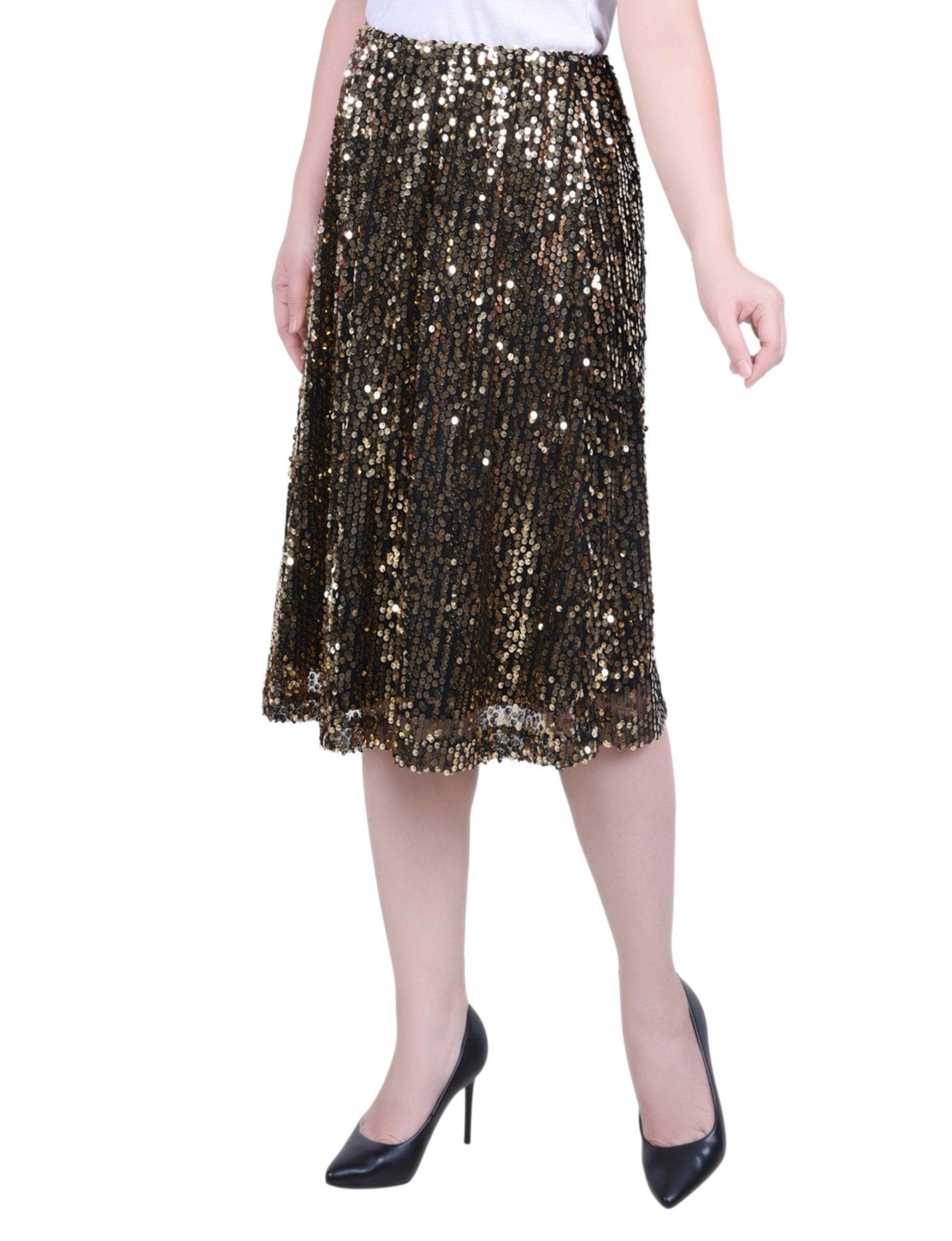 Knee Length Sequined Skirt - Petite Product Image