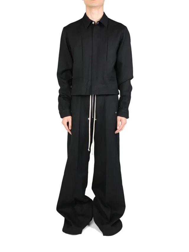 RICK OWENS Black Porterville Wide Bela Trousers In 09 Black Product Image