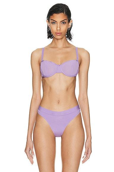 CUUP Mesh Balconette Bra Lavender. (also in ). Product Image