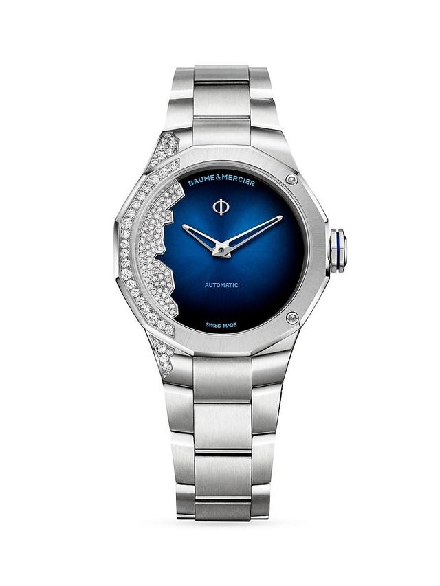 Womens Riviera Stainless Steel & Diamond Watch Product Image