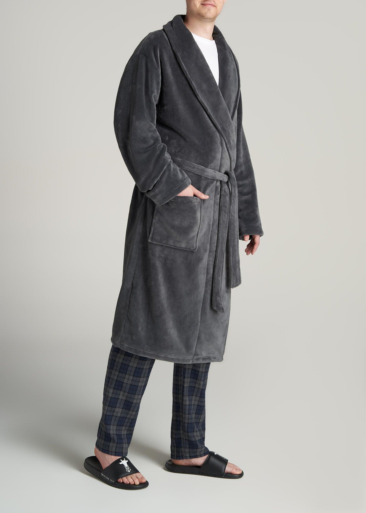 Tall Men's Robe in Charcoal Male Product Image