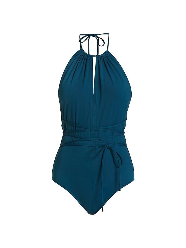 Womens Annika Maillot Strappy One-Piece Swimsuit Product Image