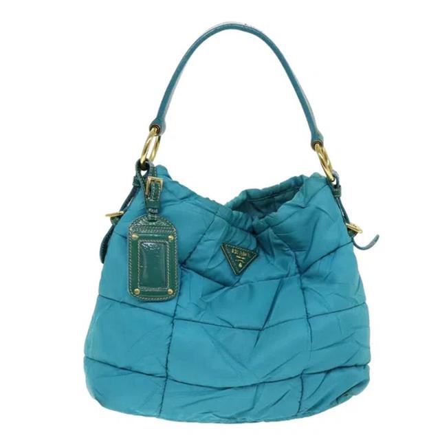 Tessuto Turquoise Synthetic Tote Bag () Product Image