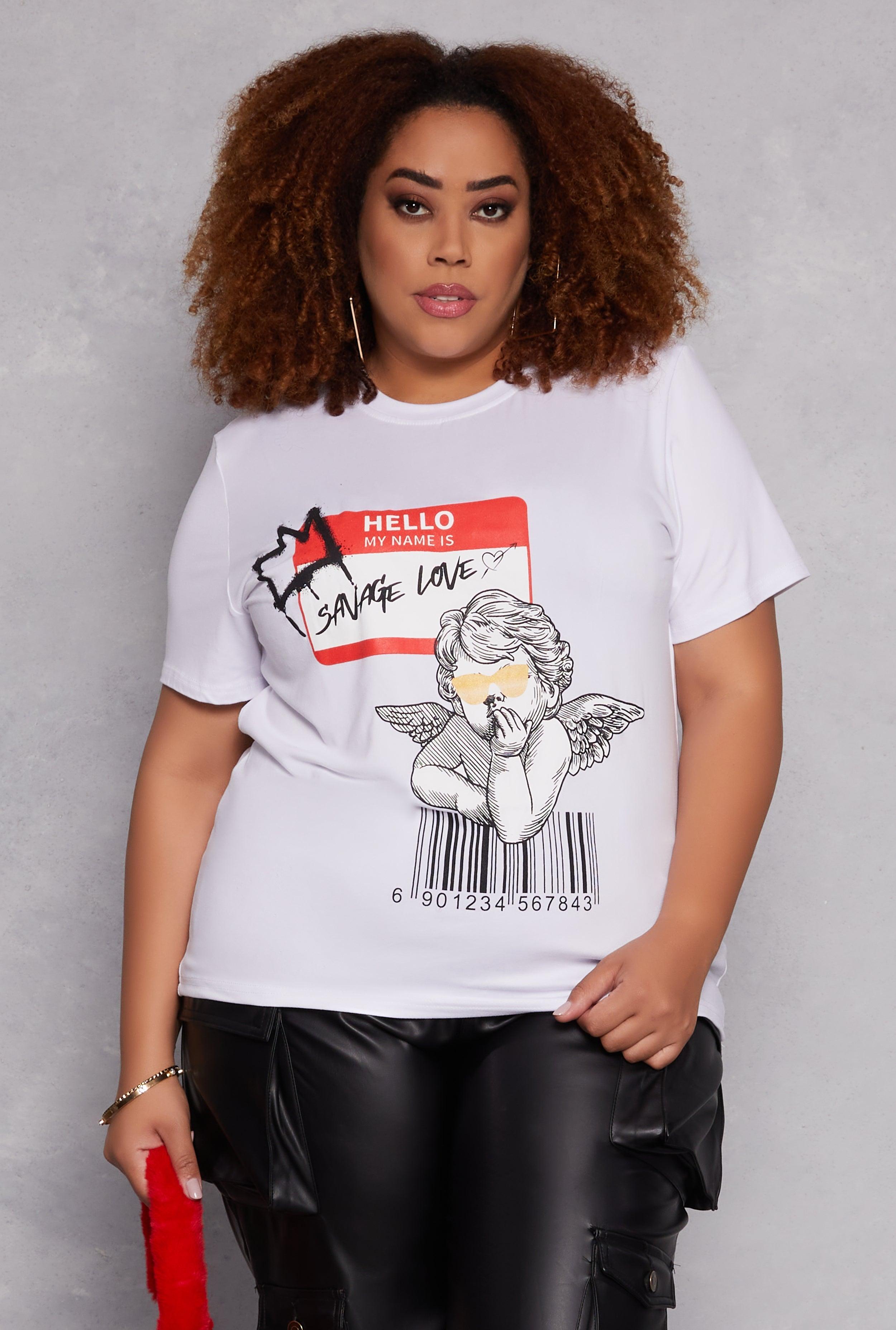 Womens Plus Size Savage Love Graphic Tee Product Image