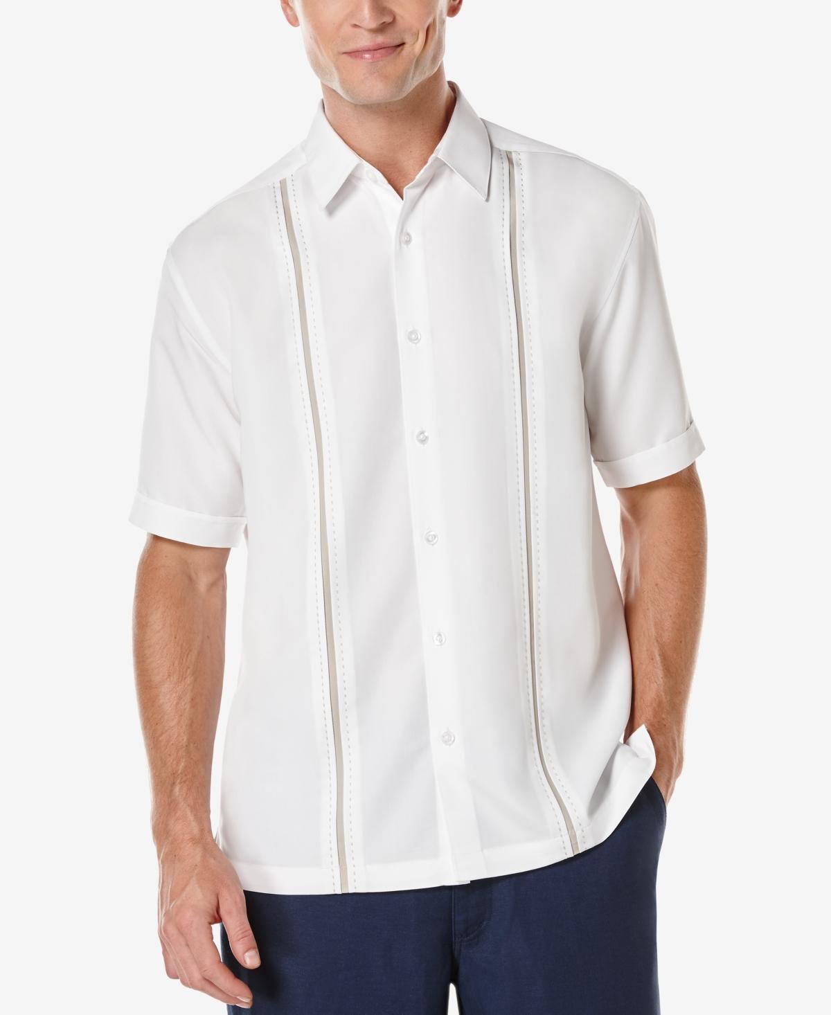 Cubavera Mens Pick Stitch Panel Short Sleeve Button-Down Shirt Product Image