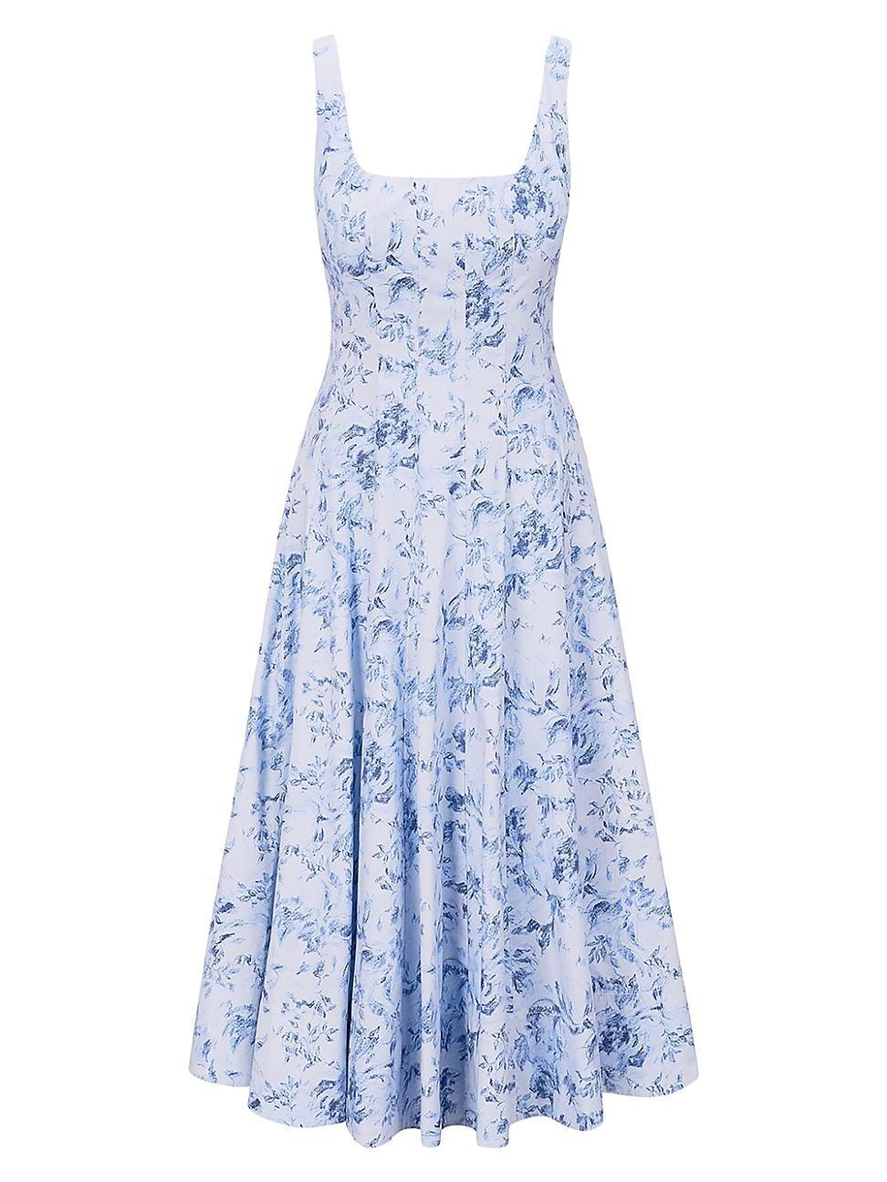 Womens Wells Floral Cotton Midi-Dress Product Image