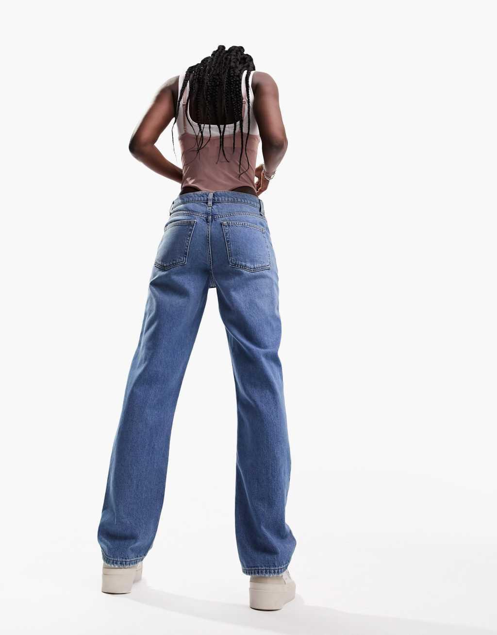 ASOS DESIGN low rise loose straight jeans Product Image