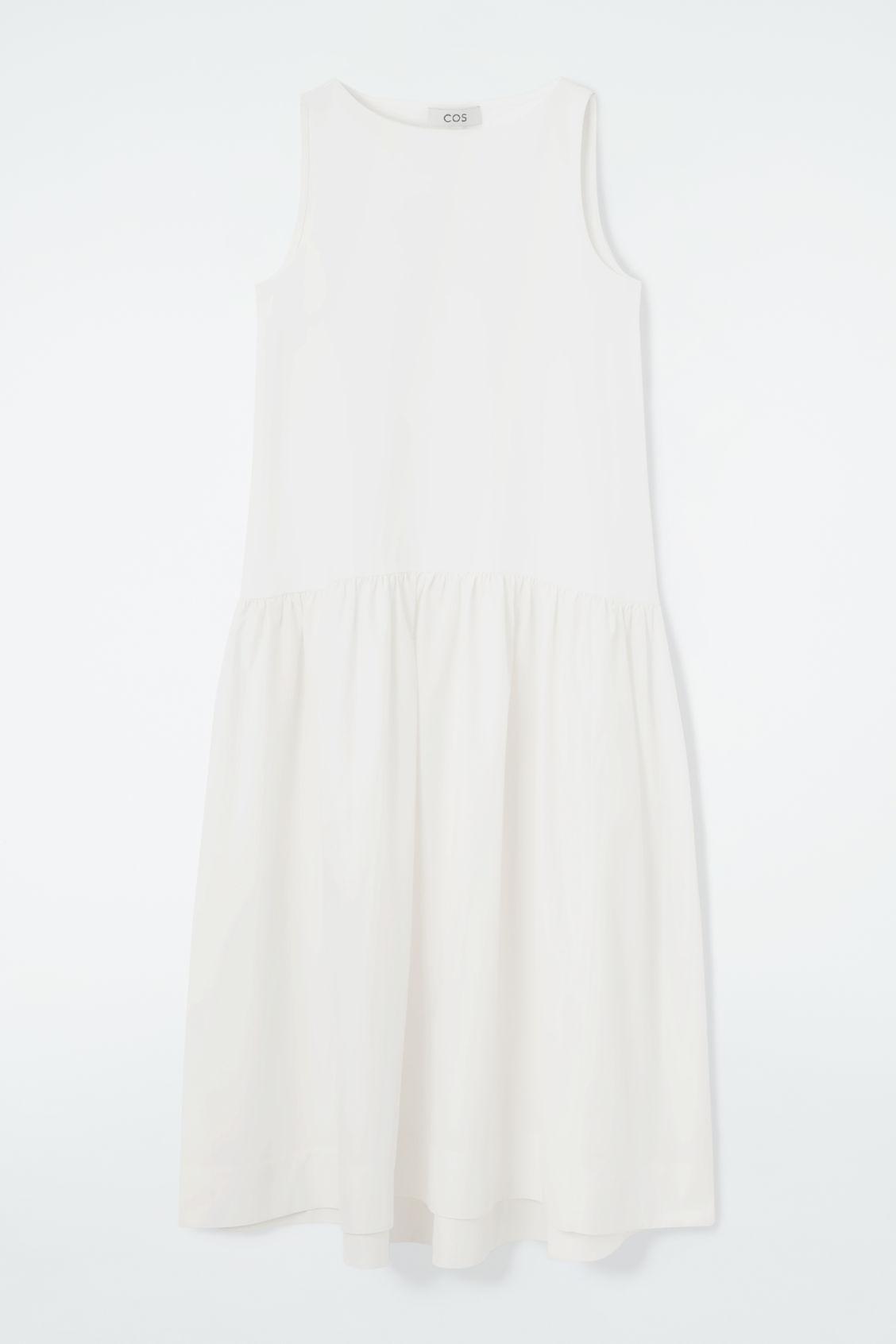 VOLUMINOUS SLEEVELESS MIDI DRESS Product Image