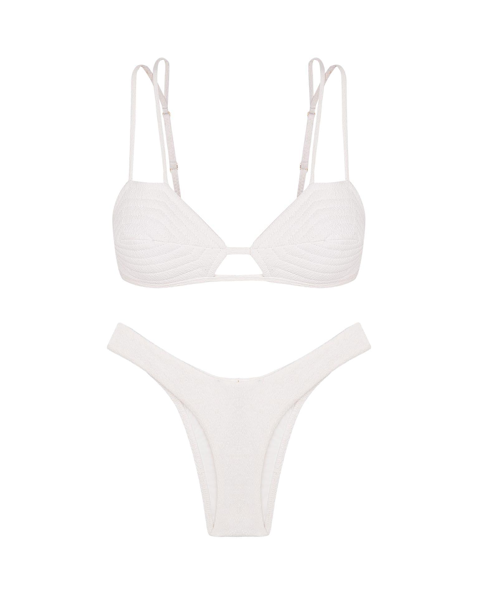 Firenze Esther Parallel Tri Top - White Product Image