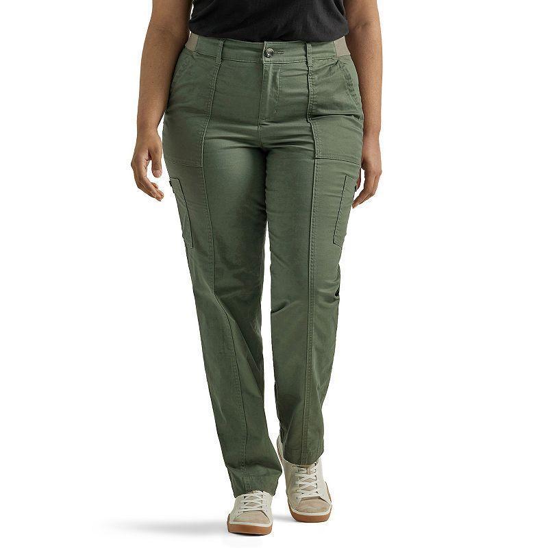 Plus Size Lee Ultra Lux Comfort with Flex-To-Go Utility Pants, Womens Green Grove product image