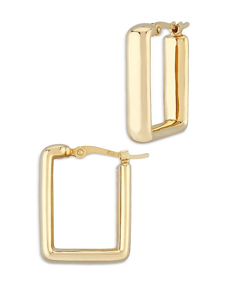 Saks Fifth Avenue Made in Italy Saks Fifth Avenue Women's 14K Yellow Gold Square Hoop Earrings  - female - Size: one-size Product Image