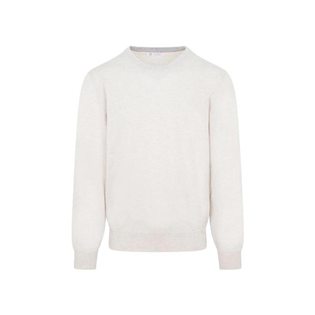 Crewneck Knitted Jumper In Beige Product Image