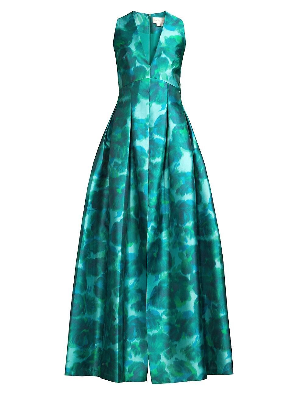 Womens Brooke Printed Mikado Gown Product Image