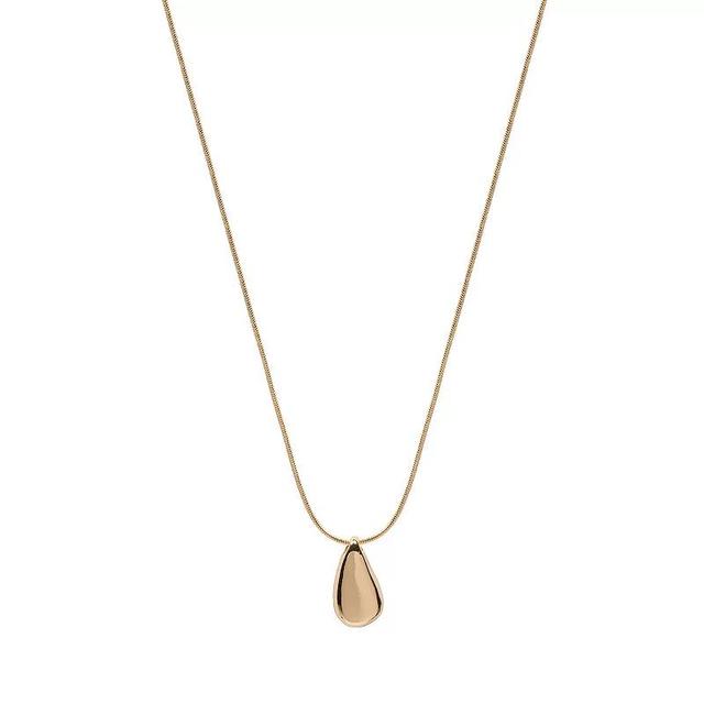 LC Lauren Conrad Gold Tone Fluid Metal Long Pendant Necklace, Womens, None Product Image