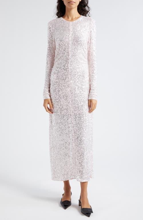 Ganni Long Sleeve Sequin Maxi Dress Product Image