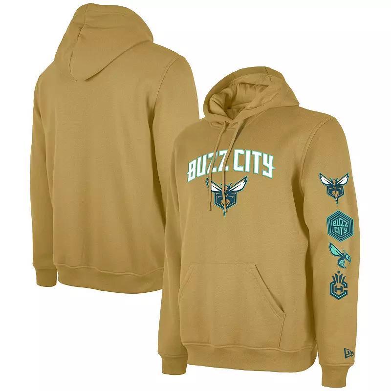 Mens New Era Tan Charlotte Hornets 2023/24 City Edition Pullover Hoodie Product Image