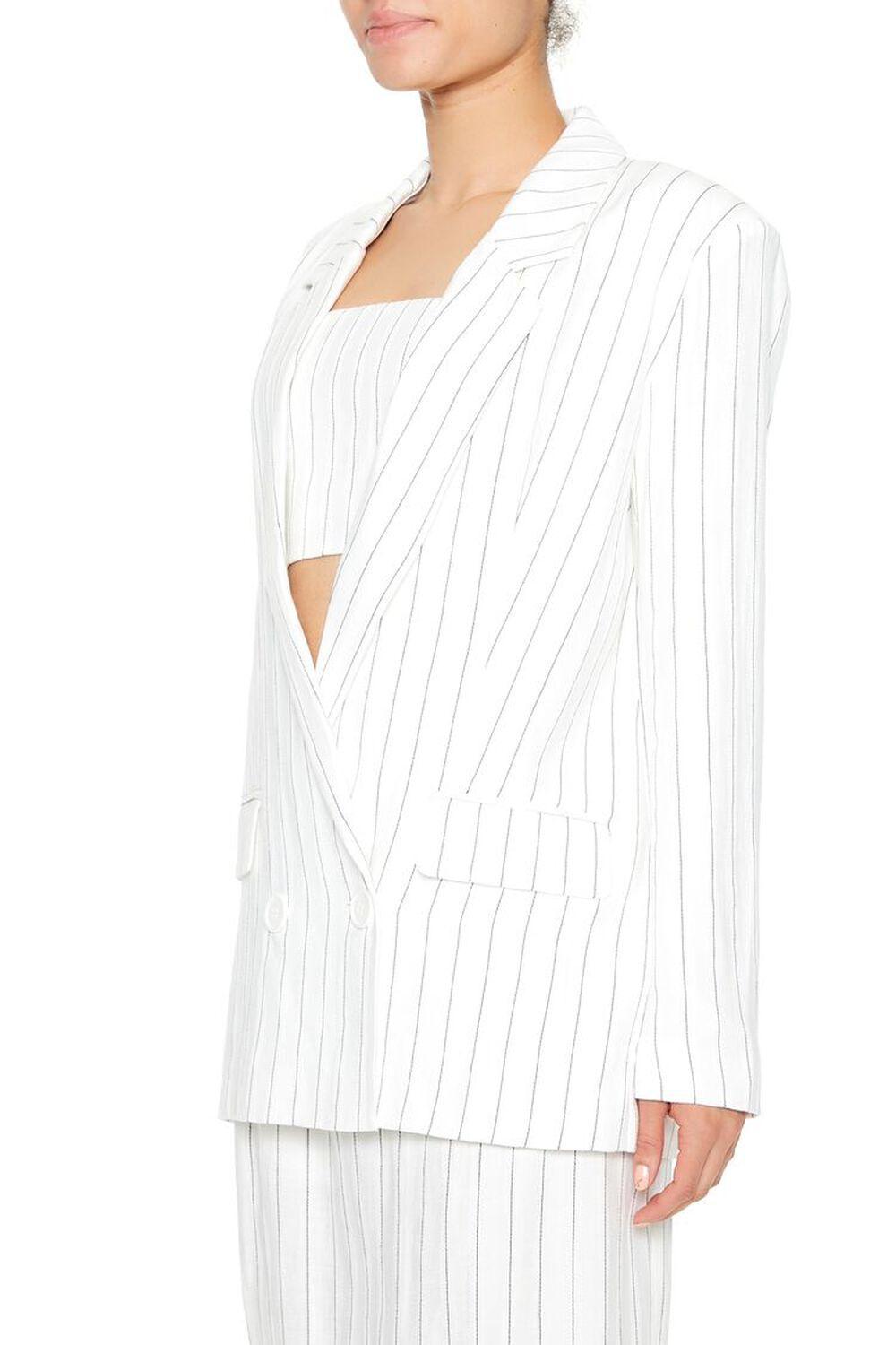 Notched Pinstriped Blazer | Forever 21 Product Image