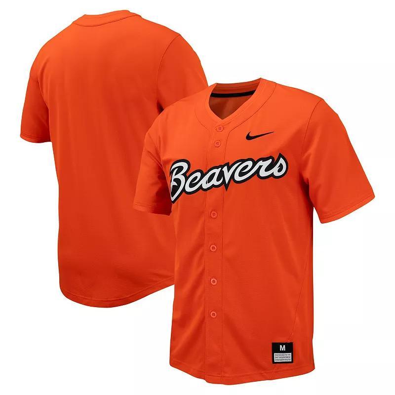 Mens Nike Oregon State Beavers Replica Full-Button Baseball Jersey Product Image