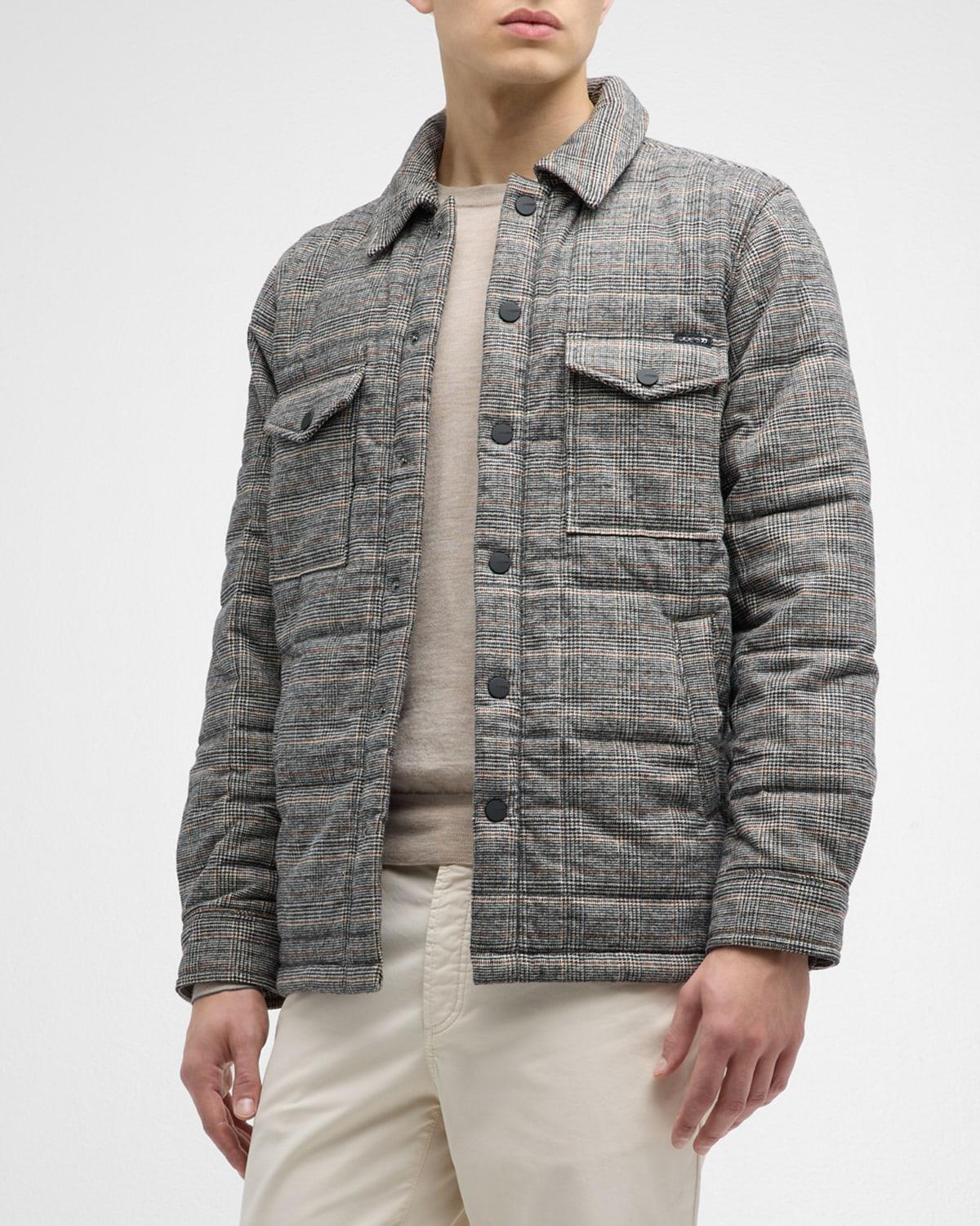 Mens Flynn Plaid Quilted Shirt Jacket Product Image