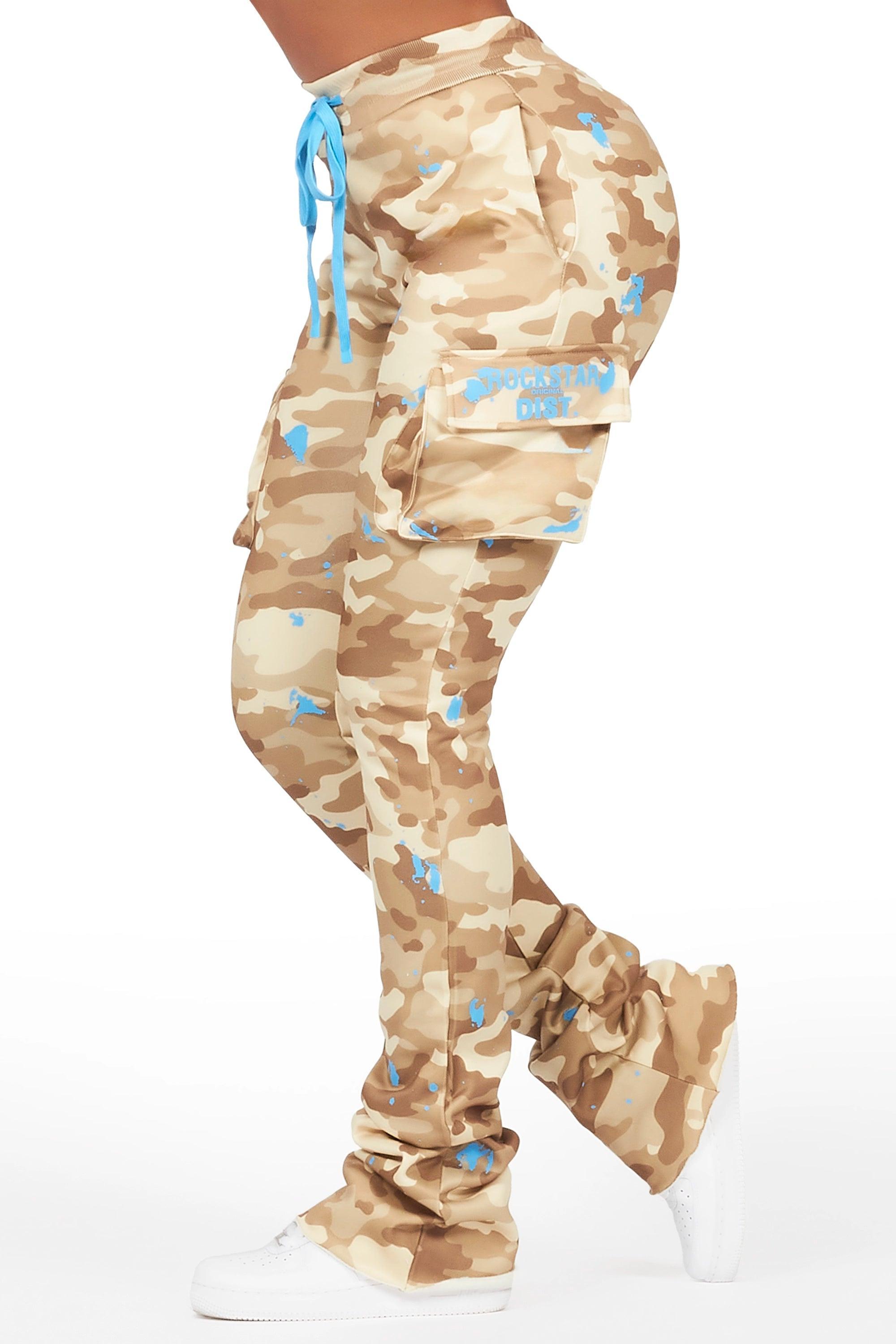 Lavenda Desert Camo Cargo Stacked Track Pant Female Product Image