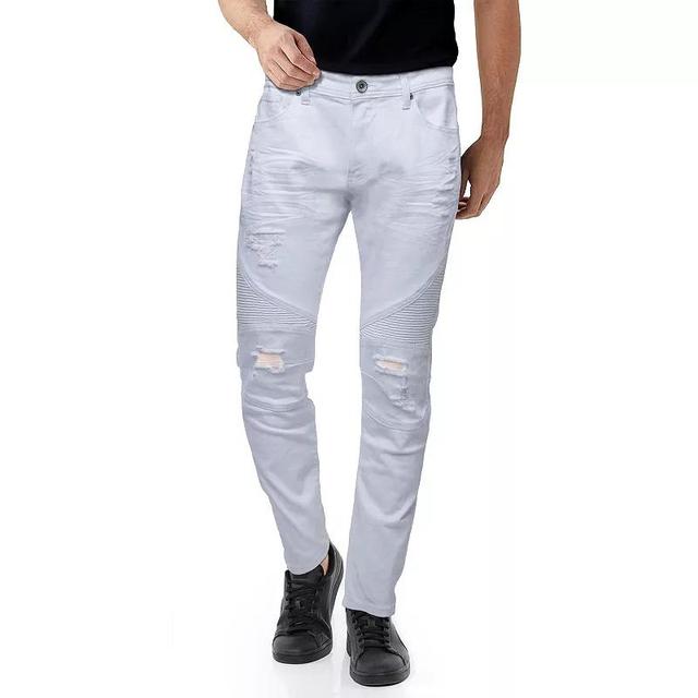 Mens RawX Stretch Moto Skinny Jeans Product Image