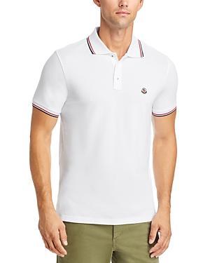 Moncler Tipped Logo Embossed Cotton Piqu Polo Product Image