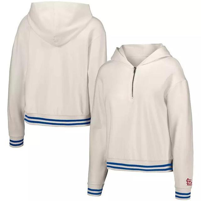 Womens Lusso Style Boston Red Sox Magnolia Tri-Blend Quarter-Zip Hoodie Product Image