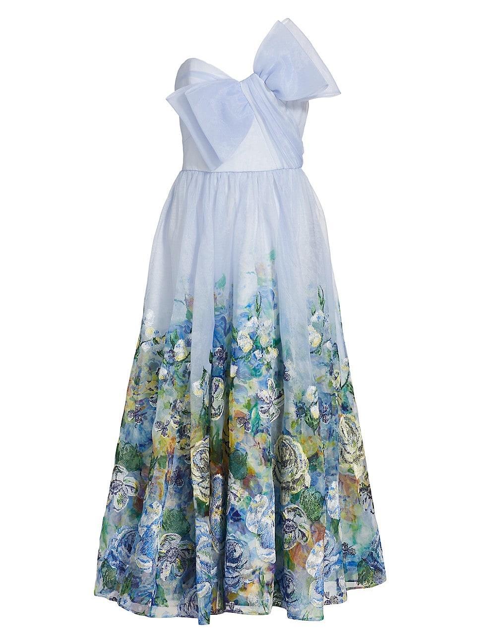 Womens Floral Bow Cocktail Dress Product Image