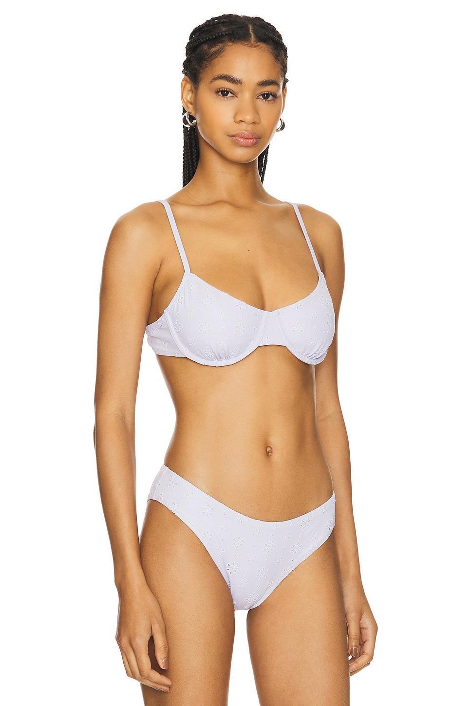 The Daphne Bikini Top Solid & Striped Product Image