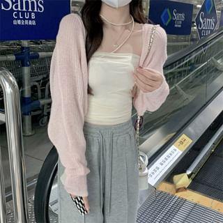 Plain Tube Top / Cardigan Product Image