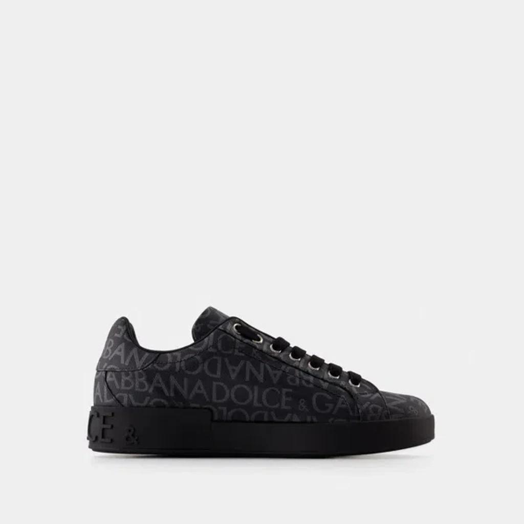 Coated Logo Sneakers - Canvas - Black Product Image