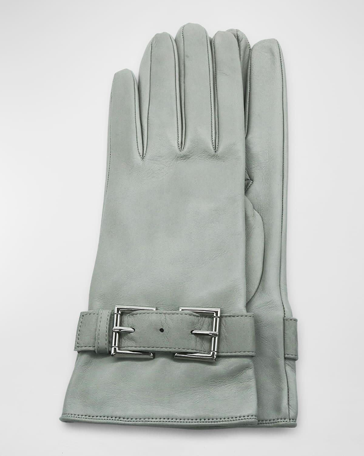 Buckle Leather Gloves Product Image