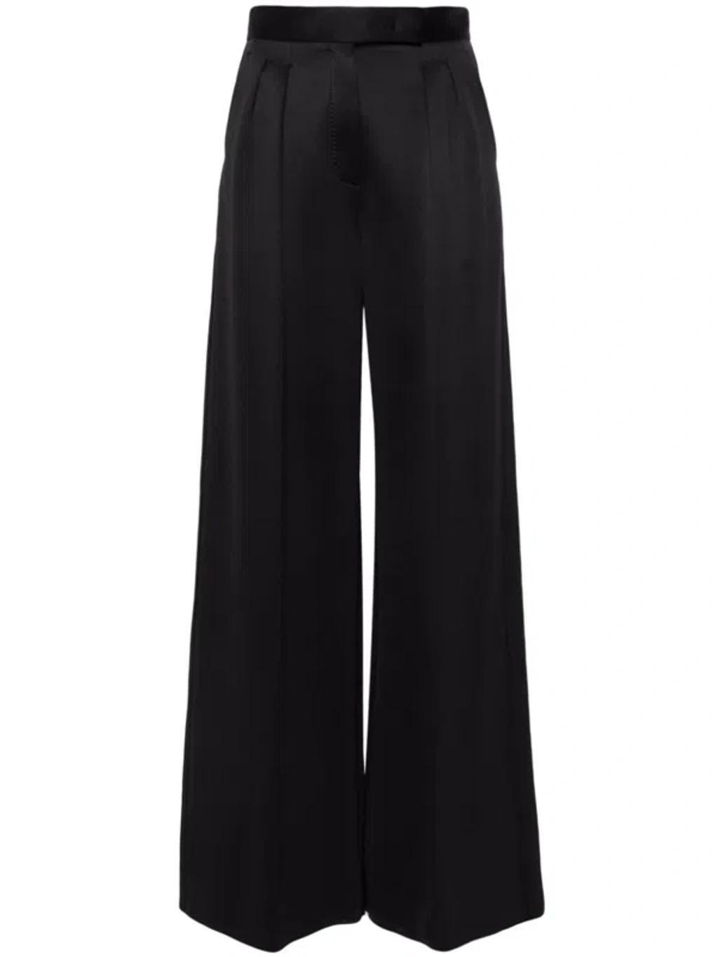 Zinnia Jersey High Waist Wide Pants In Black product image