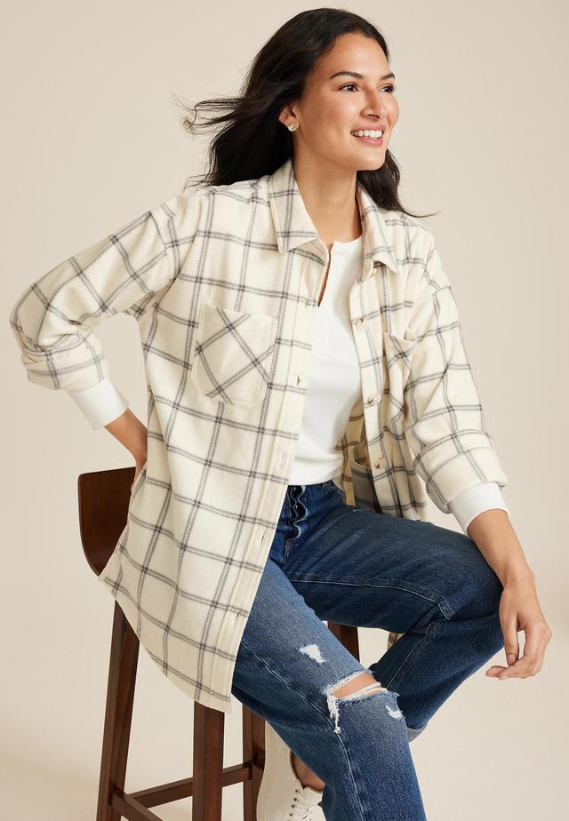 Wilder Plaid Fleece Shacket Product Image