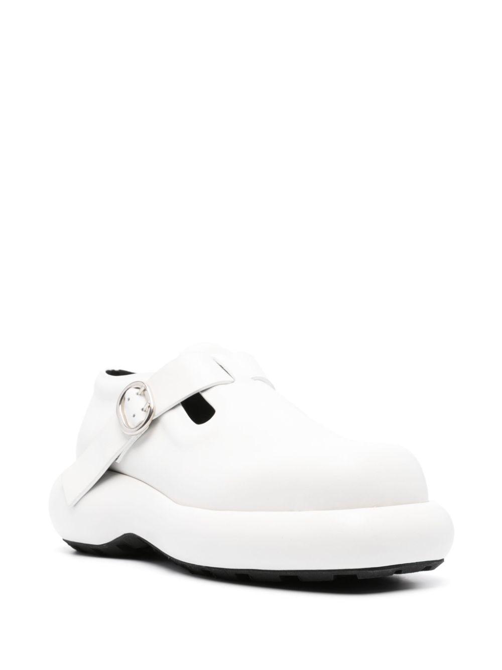 Scarpe Leather Loafers In White Product Image