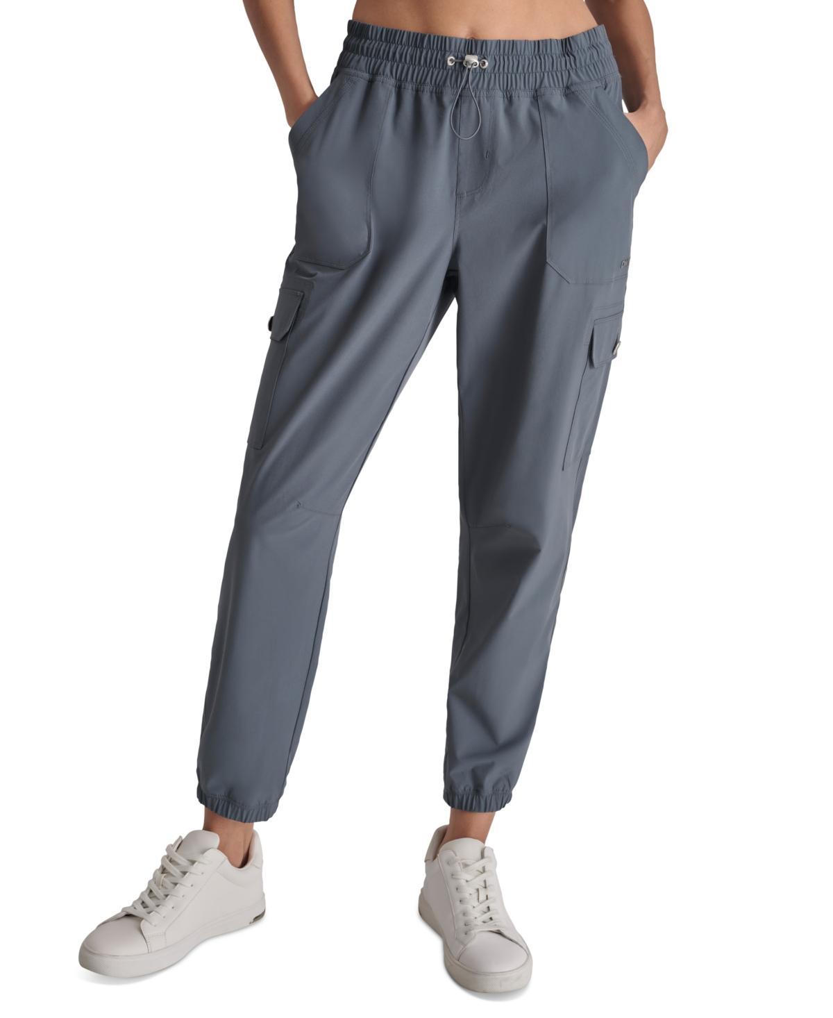 Dkny Sport Womens Drawcord-Waist Cargo Jogger Pants Product Image