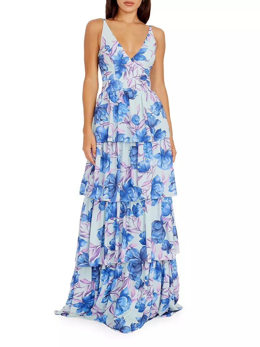 Lorain Floral Georgette Maxi Dress Product Image