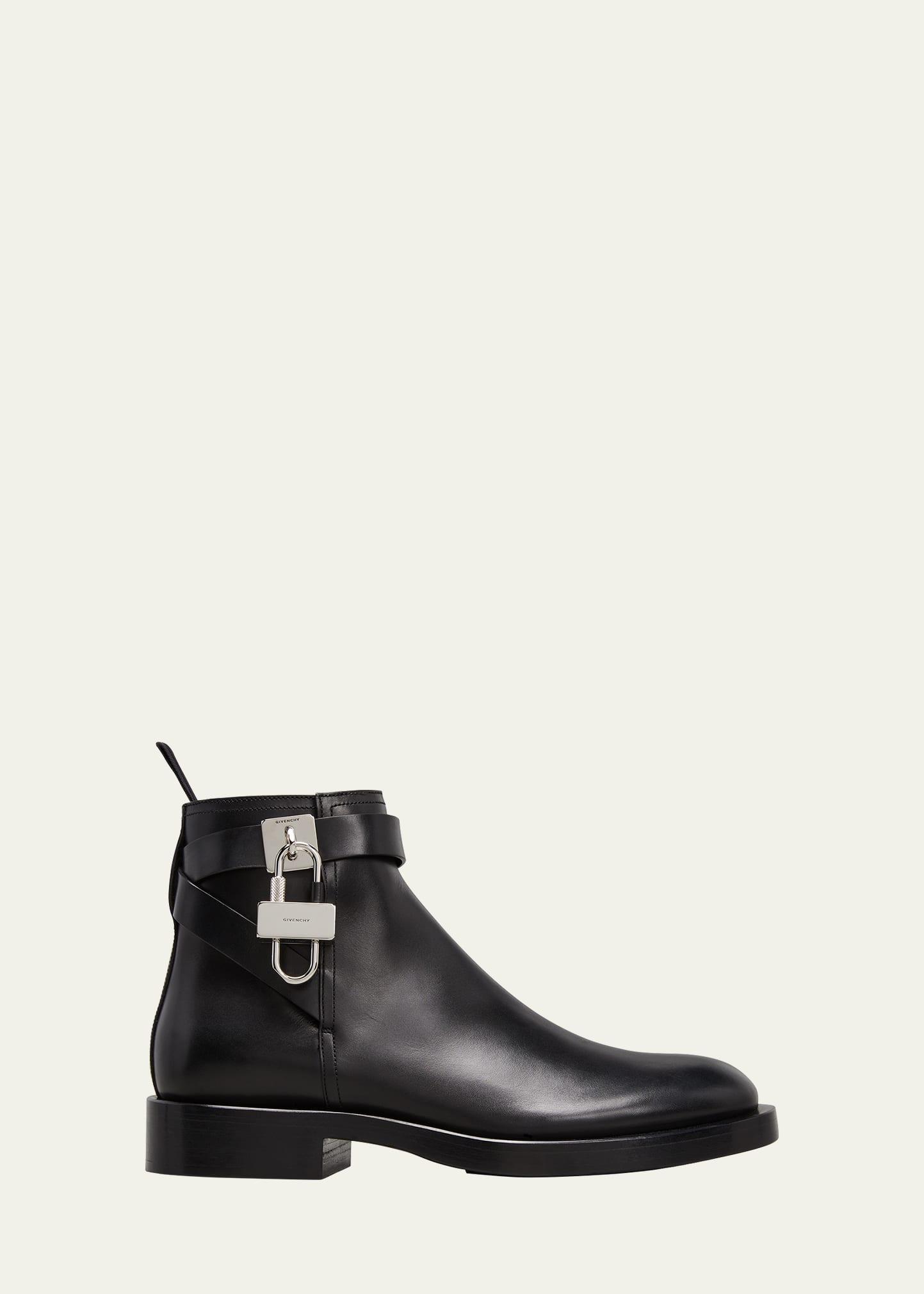 Mens Lock Ankle Boots In Leather Product Image