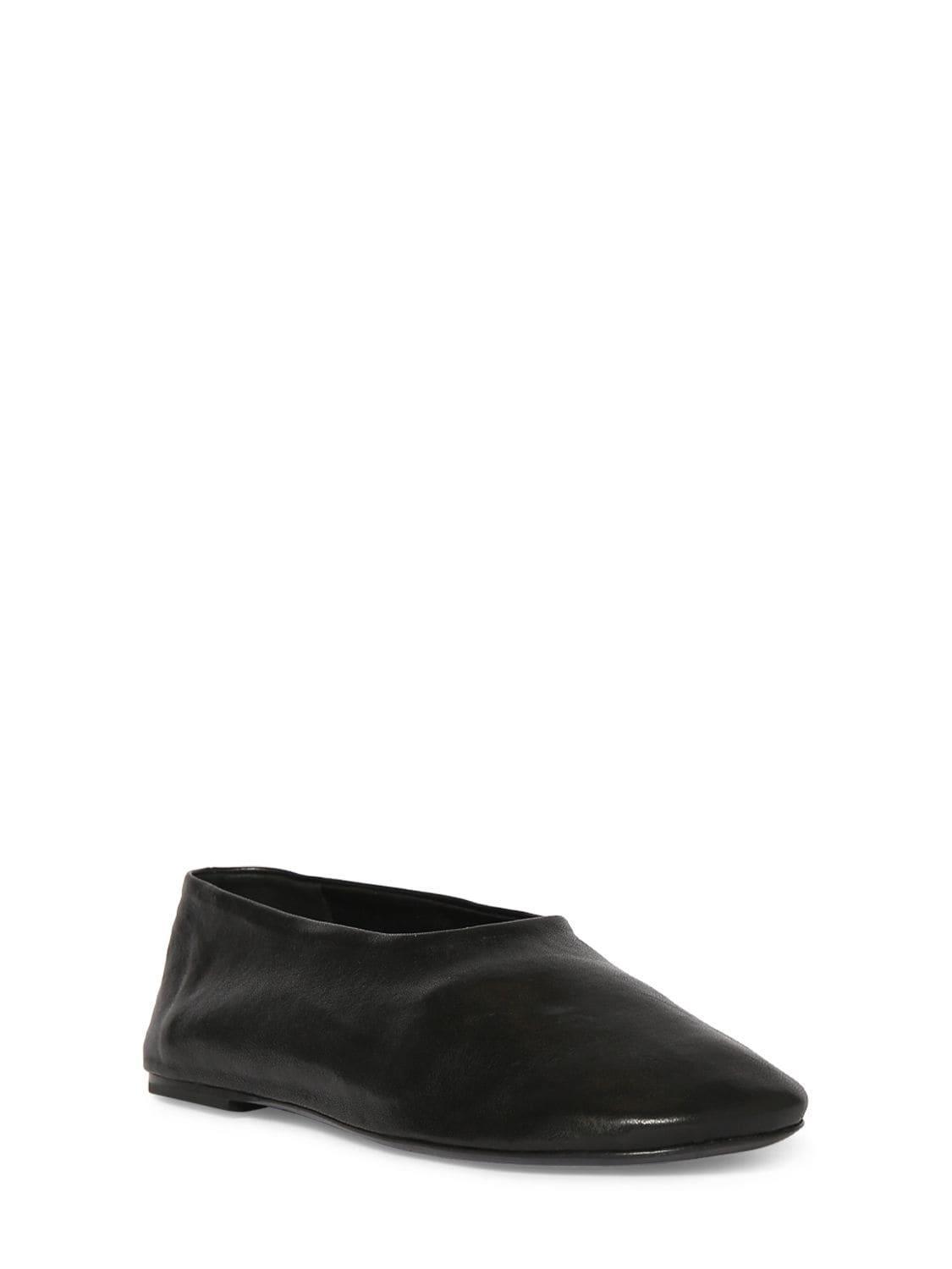 Marcy Leather Ballerinas In Black Product Image