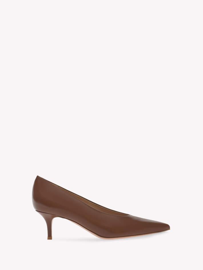 Tokio Calfskin Kitten-heel Pumps In Brown Product Image